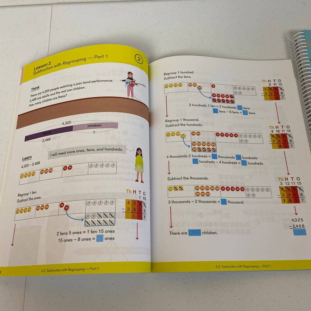 Dimensions Math Textbook & Home Instructor's Guide 3A Singapore Math - Picture 2 of 5